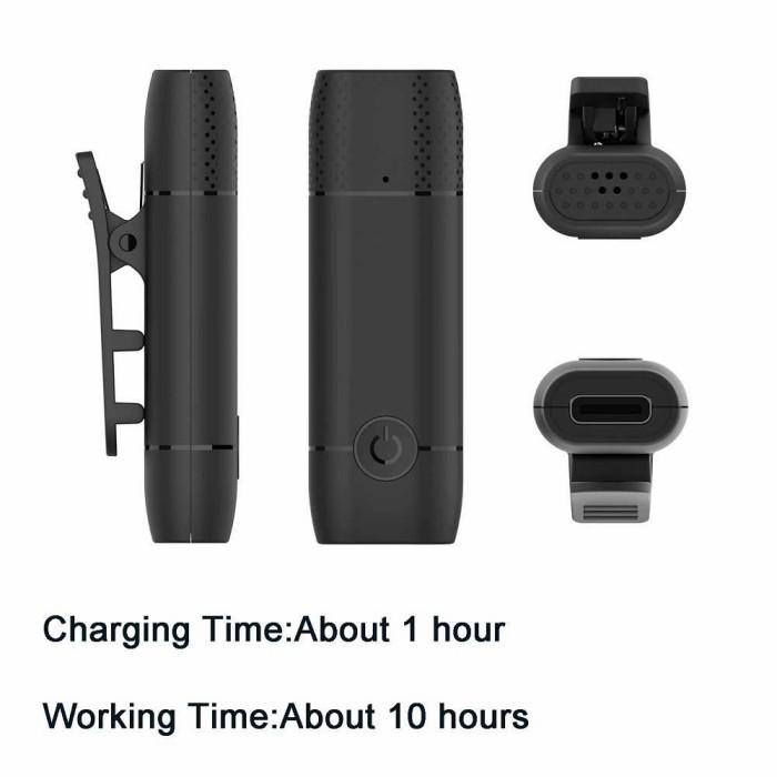 mic wireless clip on smartphone microphone vlogger youtuber lavalier