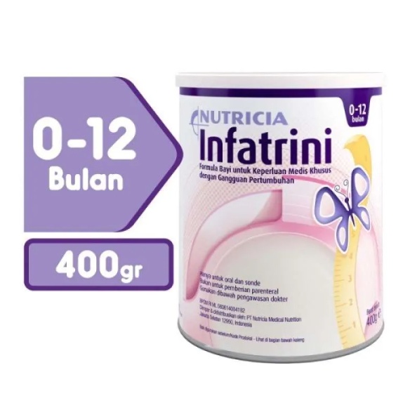 Nutricia Infatrini 400 g Susu Bubuk Formula Pertumbuhan Anak 0-12 Bulan