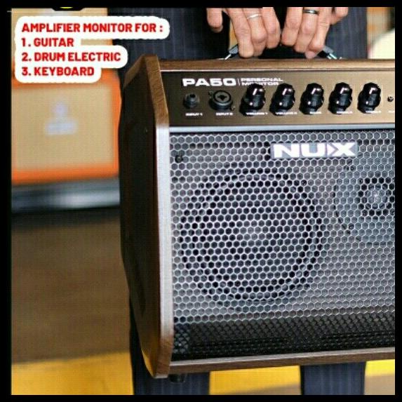 Nux Pa-50 Pa50 Pa50 Amplifier Gitar Keyboard Drum 50Watt