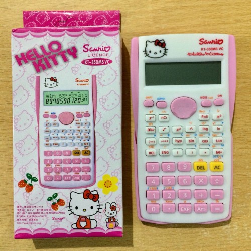 KALKULATOR SEKOLAH / DAGANG / KALKULATOR 350 SAINS HELLOKITTY LUCU 12 DIGIT / KALKULATOR LUCU DAN UNIK