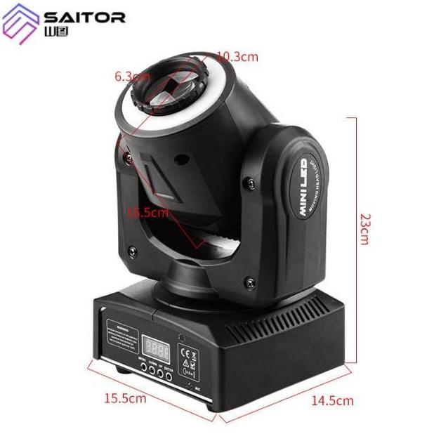 Beam Mini Moving Head Redsun 8Gobo 30W Murni