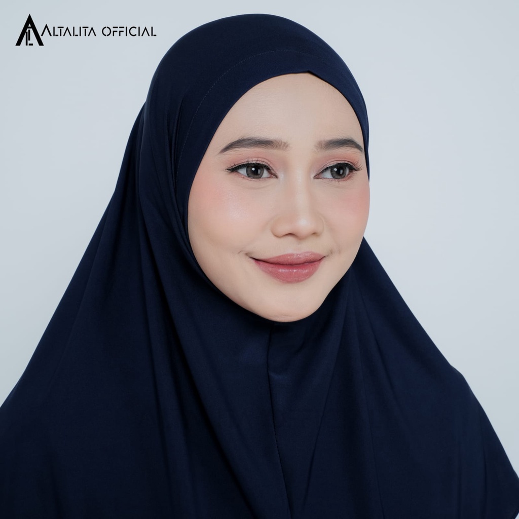 Altalita - Jilbab Instan Zaida Malay Non Pet Terbaru | Kerudung Bergo Hamidah Instan Non Pet Menutup Dada | Hijab Malaysia Instan Jumbo Bahan Jersey Premium Non Pad Cocok untuk Sekolah Olahraga Volly Futsal Senam dan Sehari-hari