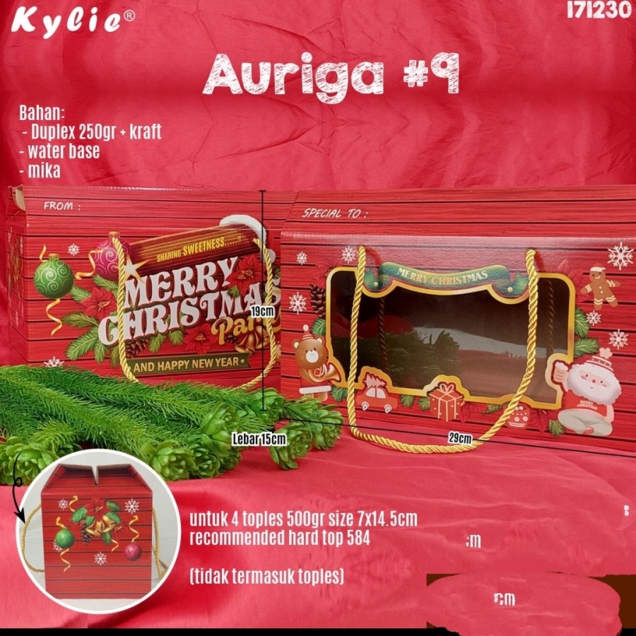 

Kotak Natal Christmas Xmas Box Kardus Kue Kering Muat 4 Toples 500g