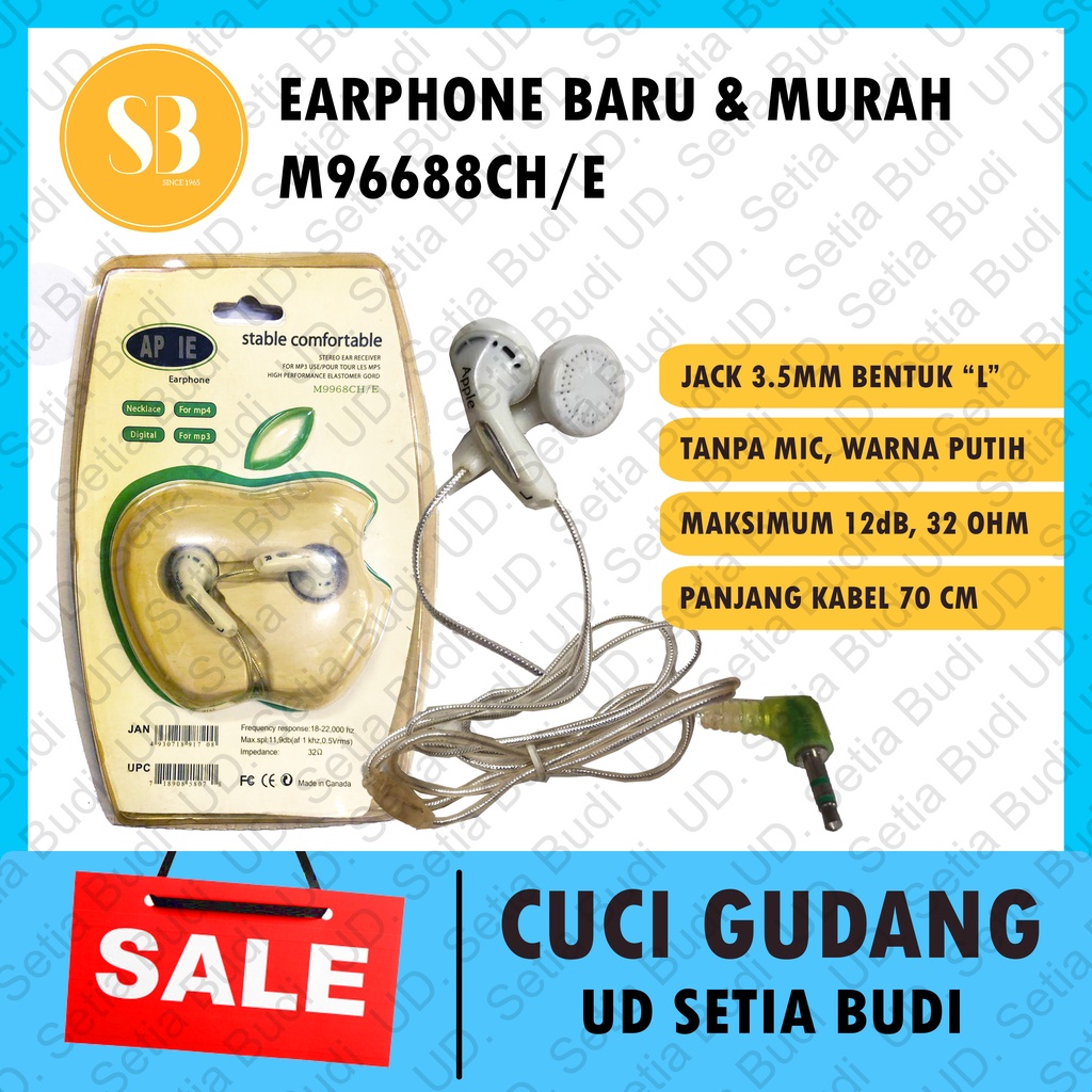 Earphone Kabel MP3 M9668CH/E Headset Murah