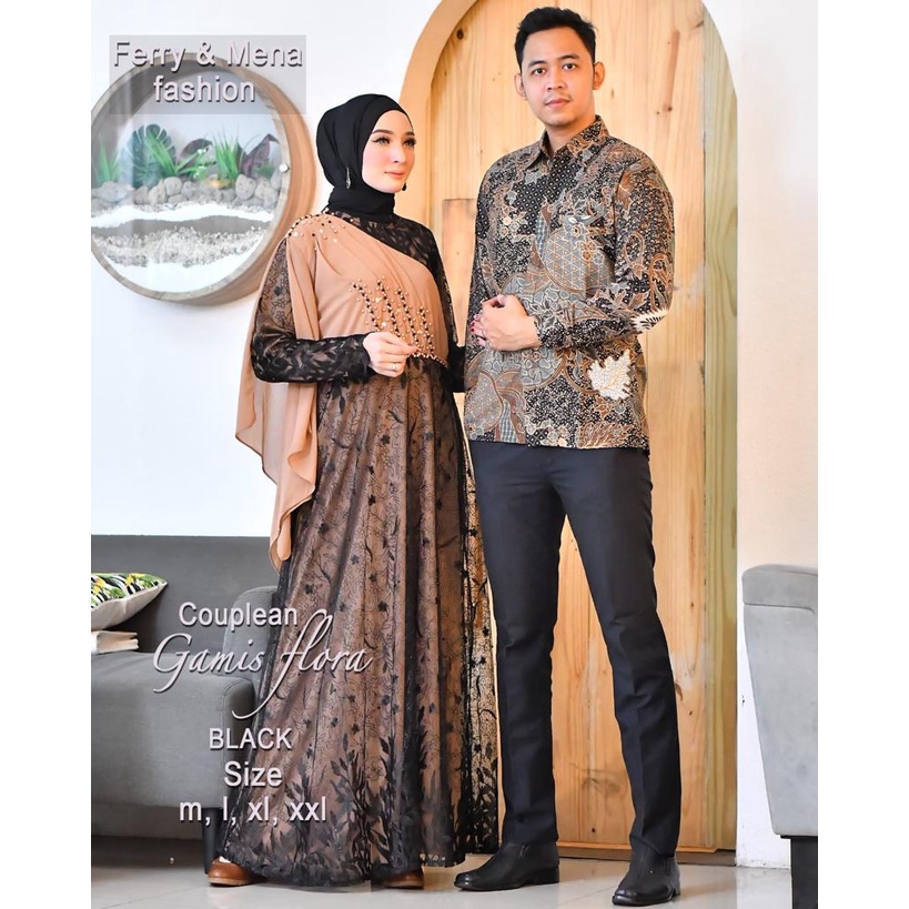 Couple Flora original gamis couple suami istri baju couple suami istri baju couple pasangan baju cou