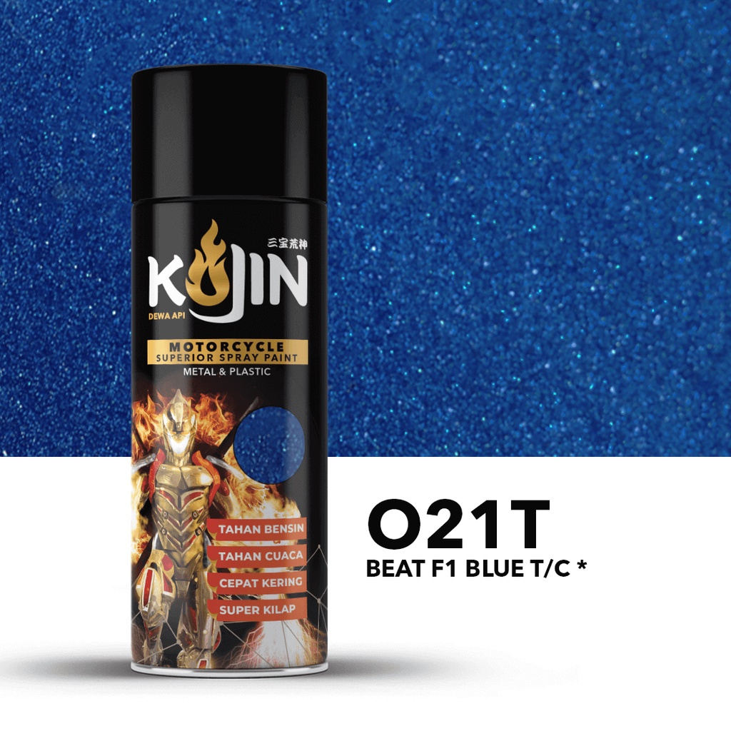 Cat Semprot Motor KOJIN Pilox Aerosol O21T Beat F1 Blue T/C * 400cc - Biru