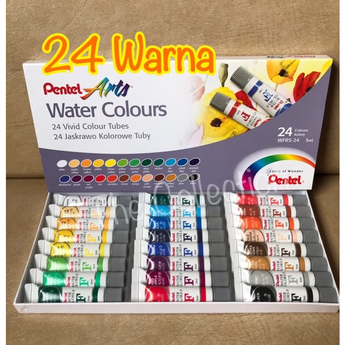 

Hemat Atk0460Pt 24 Warna Cat Air Pentel Wfrs 24 Watercolour Art Color Diskon