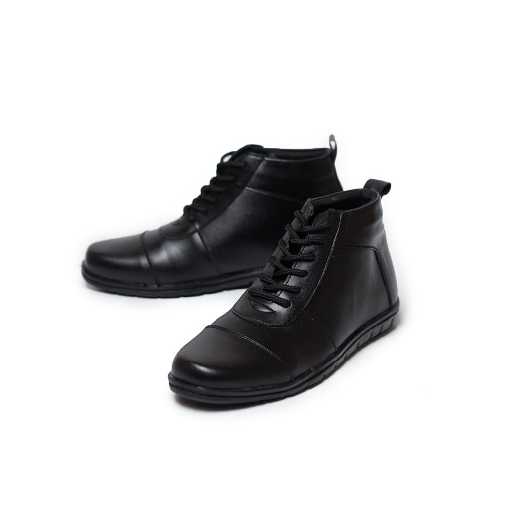 Sepatu PD 451 Sepatu Formal Boots Pantofel Pria Untuk Kerja dan Kantor Kulit Sintetis - Hitam