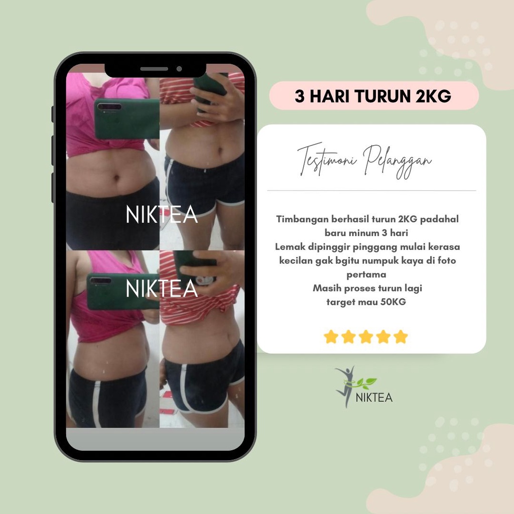 Obat Diet Herbal Ampuh NIKSLIM  Kapsul Detox  Kapsul Strong  Teh Diet  Untuk 1 Bulan Penurun Berat Badan Pengecil Perut Buncit Wanita Ampuh