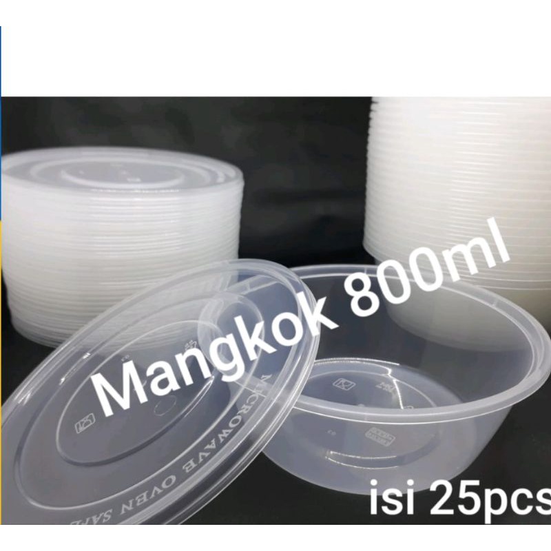 MANGKOK BULAT 800ML - MANGKUK THINWALL 800 ML- ISI 25PCS