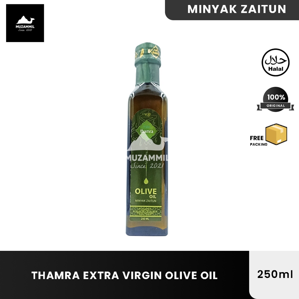 Minyak Zaitun Thamra 250ml Extra Virgin Olive Oil Murni