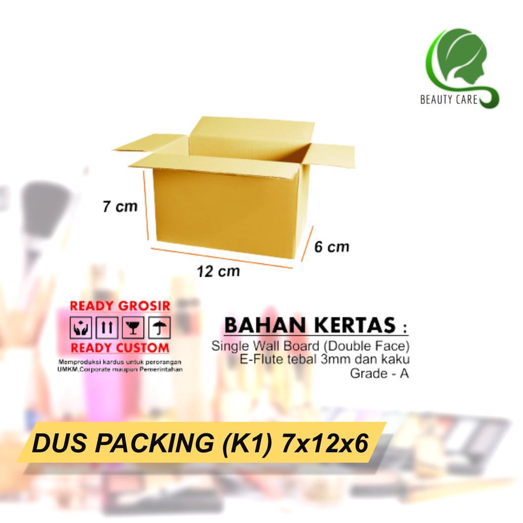 

Dus Packing K1 Ukuran 12x6x7 cm karton dus packing kecil