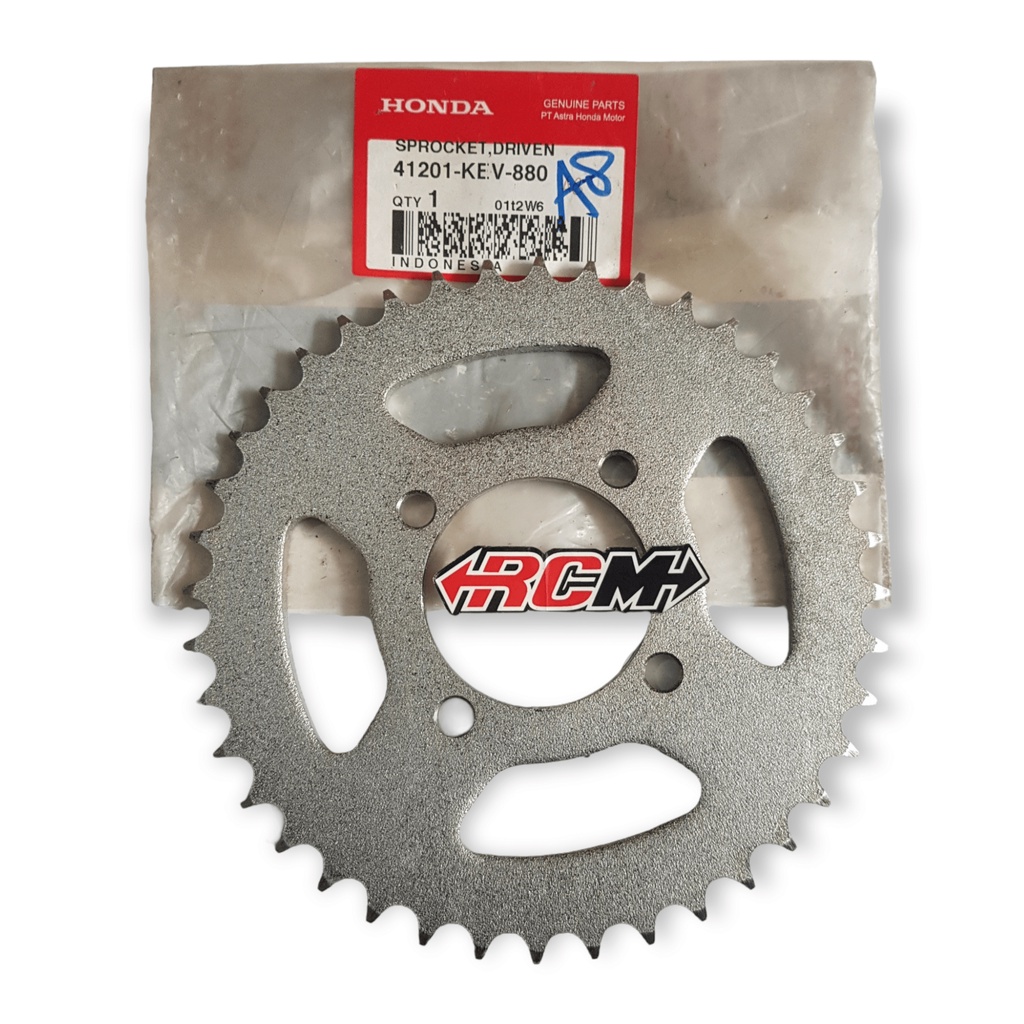 41201-KEV-880 SPROCKET DRIVEN GIR GER GEAR BLK BELAKANG SUPRA 40T 40 T JAMINAN ORIGINAL HONDA AHM HGP ASLI