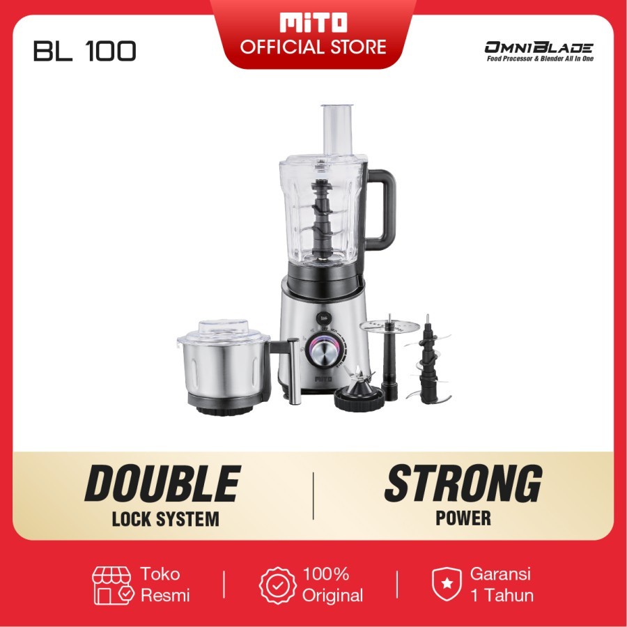Blender Mito BL 100 Omni Blade Food Processor Mitochiba Chopper BL-100