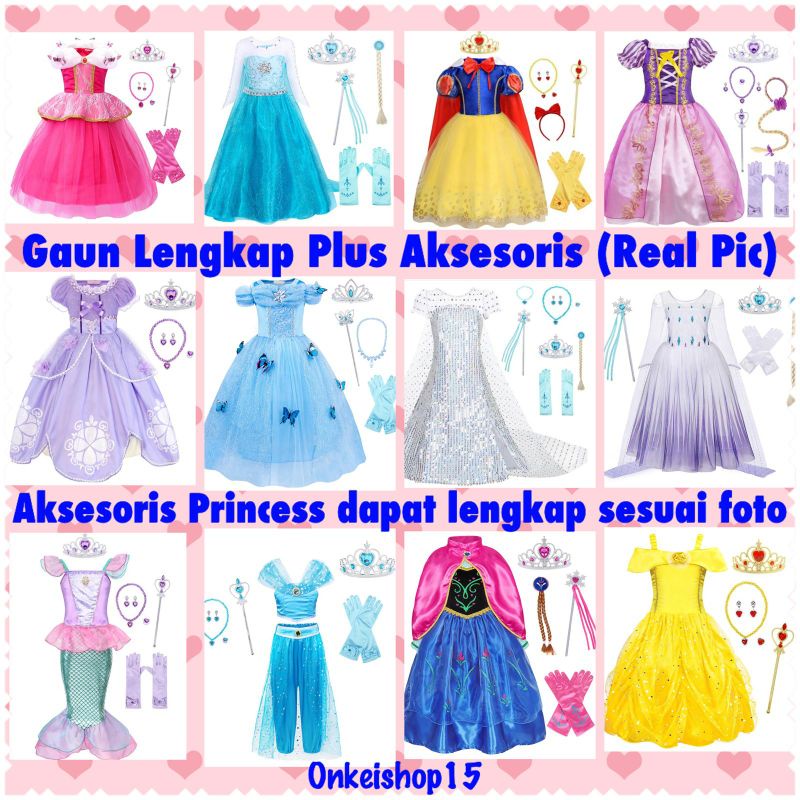 Kostum Princess / Kostum Princess Anak / Dress Princess / Dress Princess Anak / Baju Kostum Dress Pr