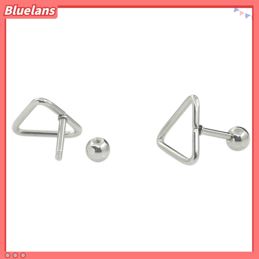 Anting Stud Tindik Tulang Rawan Telinga Bentuk Segitiga Untuk Wanita