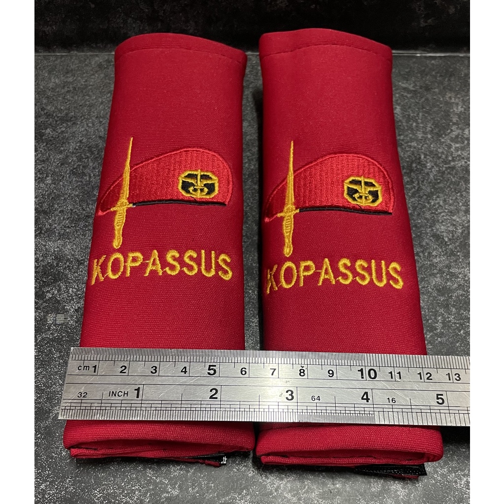 Sarung Seatbelt Kopassus (Merah) - Cover Seatbelt Kopassus