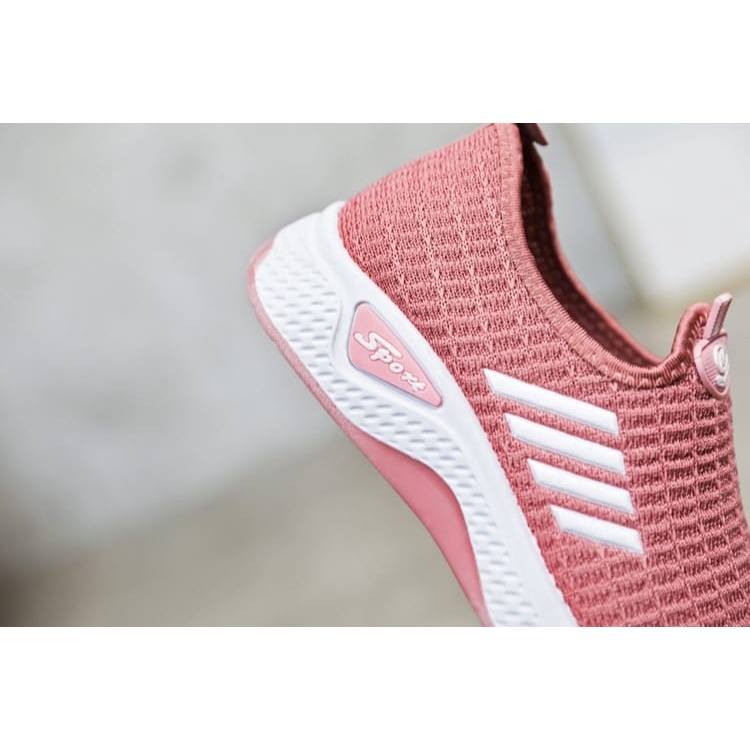 SHOEGALLERY LV0090 Sepatu Wanita Sneakers Import Sepatu Sport Tanpa Tali/ Sepatu Running Wanita Fashion