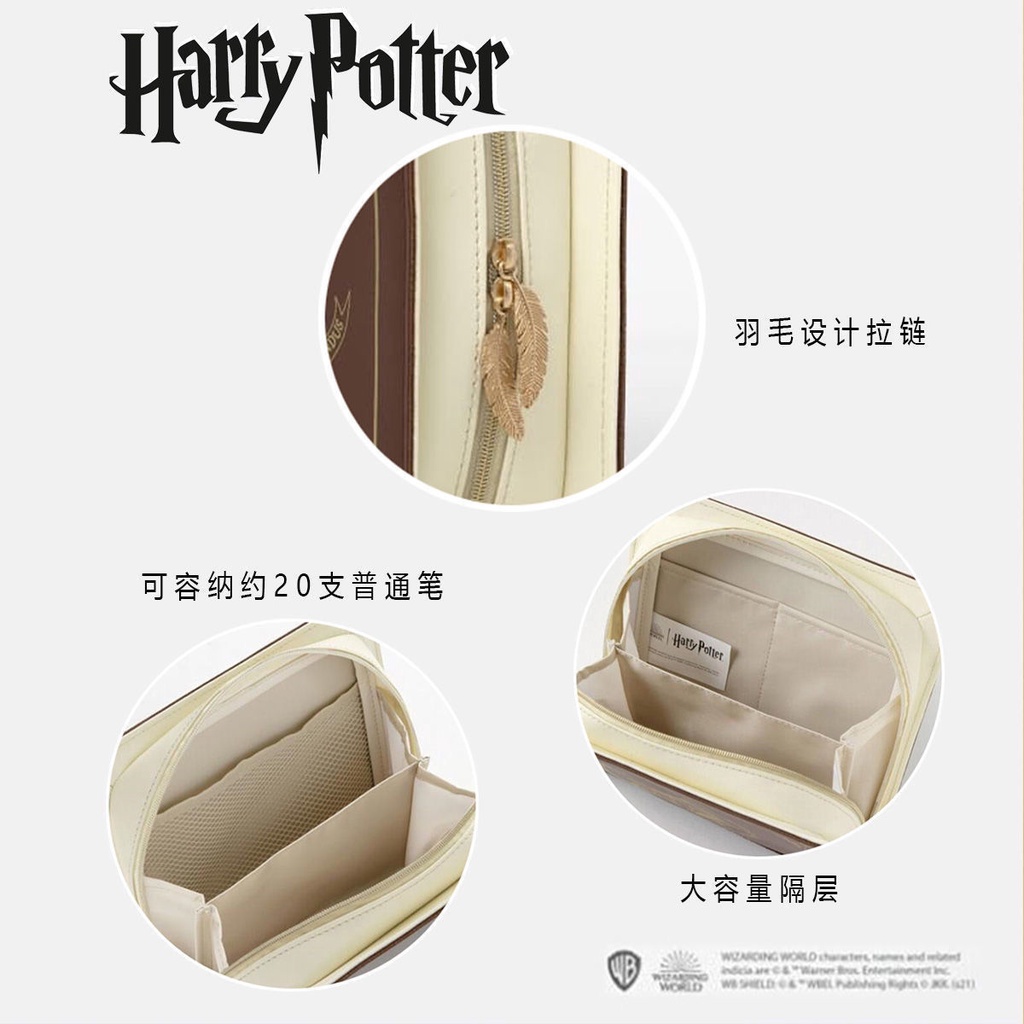 ✺Sera Sera Harry Potter Periferal Lucu Tempat Pensil Tas Kosmetik Hogwarts College Tas Penyimpanan Gaya Inggris Kecil Tas Penyimpanan