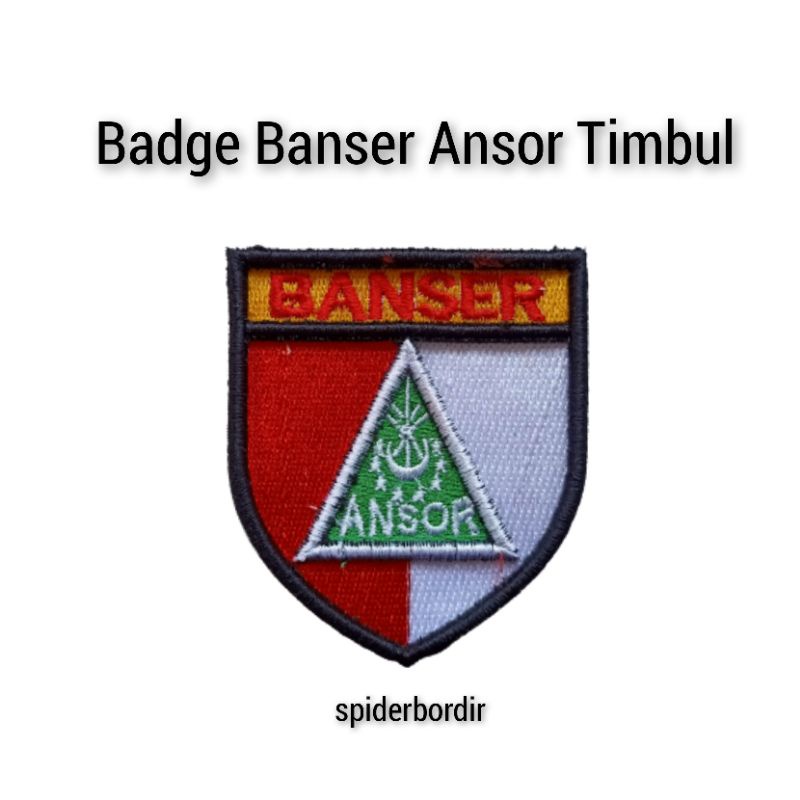 Badge Patch Bordir Banser Ansor Timbul 3d Atribut Banser