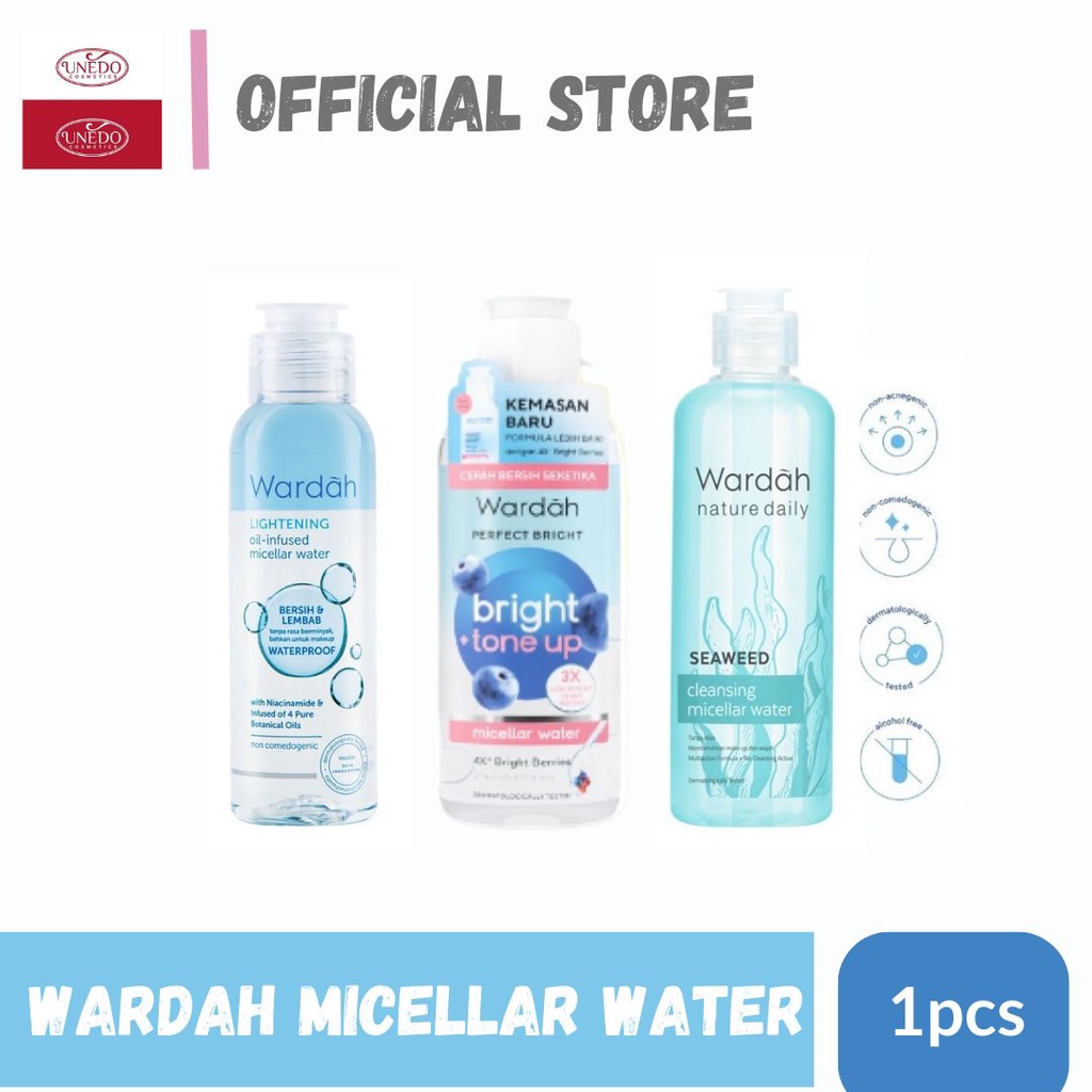 WARDAH MICELLAR WATER BRIGHTENING TONE UP SEAWEED &amp; LIGHTENING OIL INFUSED