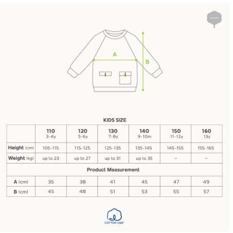 HAMAKO LS / LONG SLEEVE SWEATSHIRT - Sweater Anak Cotton USA