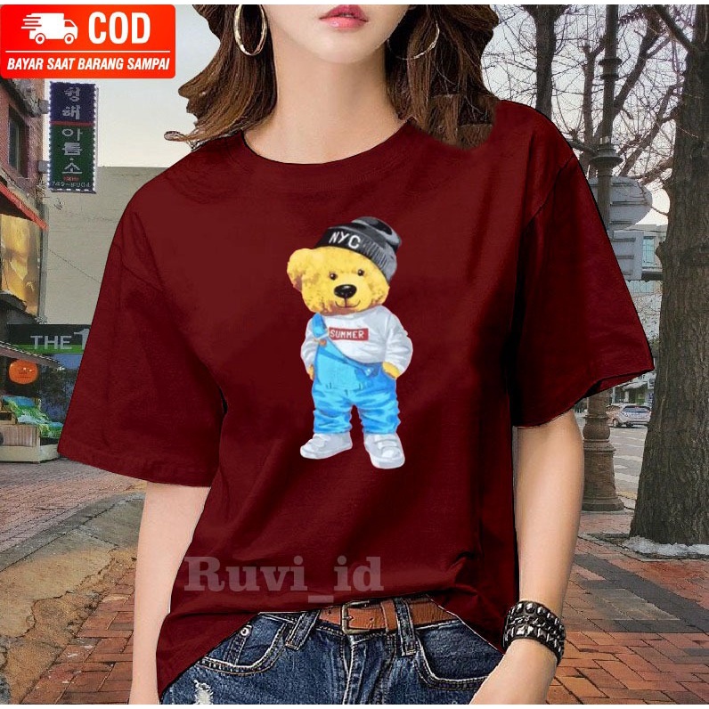 Ruvi_id-KAOS DISTRO / BELI 3 GRATIS HEADSET EXTRA BAS / KAOS WANITA / KAOS TEDDY BEAR HITS VIRAL / KAOS PRIA / KAOS WANITA KOREAN STYLE / KAOS IMPORT / KAOS OBLONG / BLUS / T-SHIRT / ATASAN KEKINIAN / KAOS KATUN COMBED / KAOS OVERSIZE / KAOS MURAH