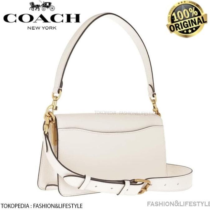 Coach Tabby 26 Leather Shoulder Bag Chalk White Original 100%
