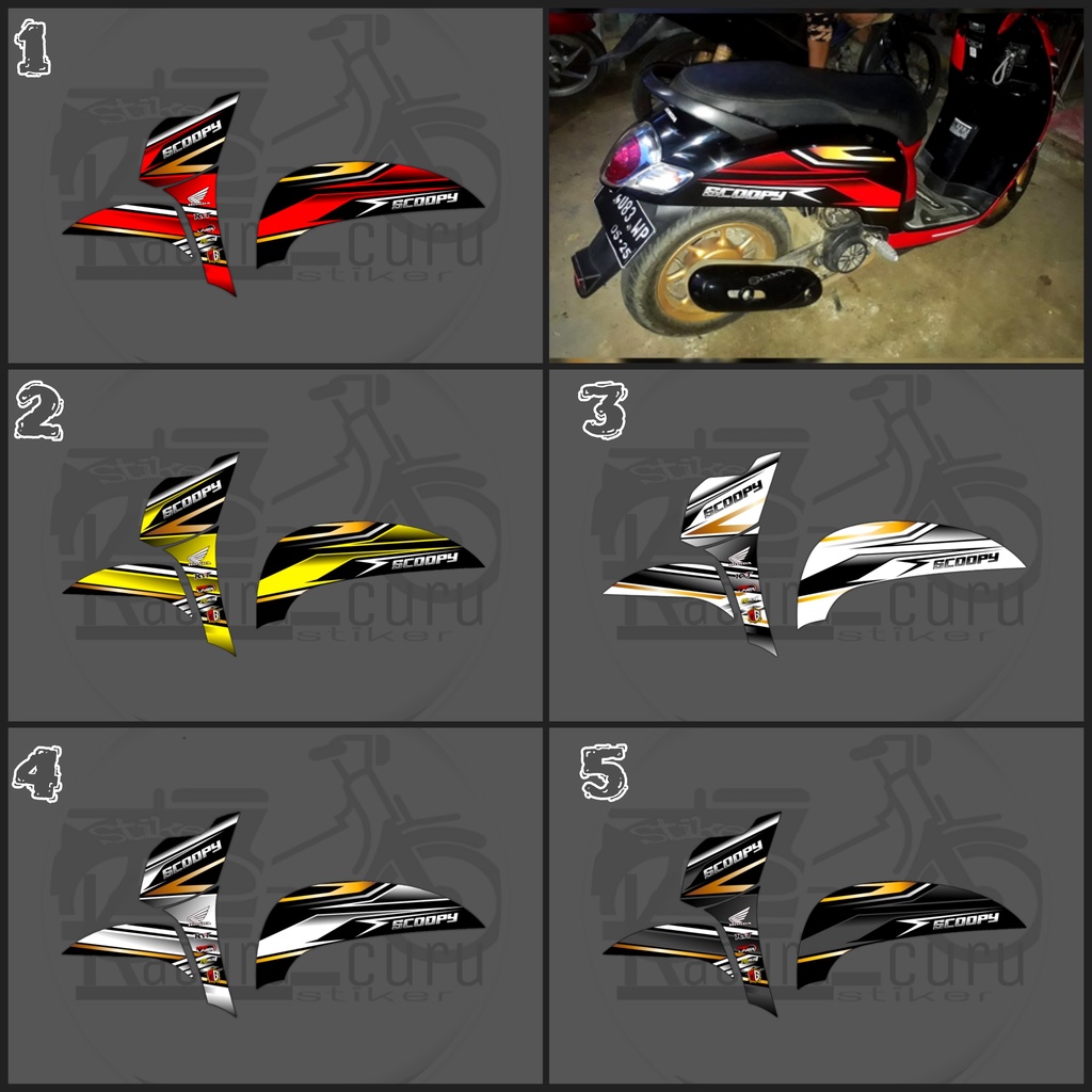 Stiker Motor Striping Variasi Honda Scoopy FI New 2017-2019 / Striping Variasi Scoopy New FI