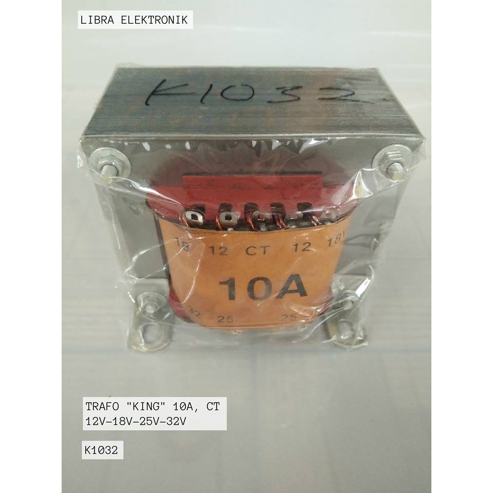 Trafo King Murni Besar Aksesoris Elektronik 10A CT 32V