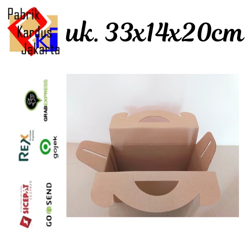 

Packing Kardus Jinjing 33x14x20cm Kardus/Polos/buah/hampers (paket 10 pcs)