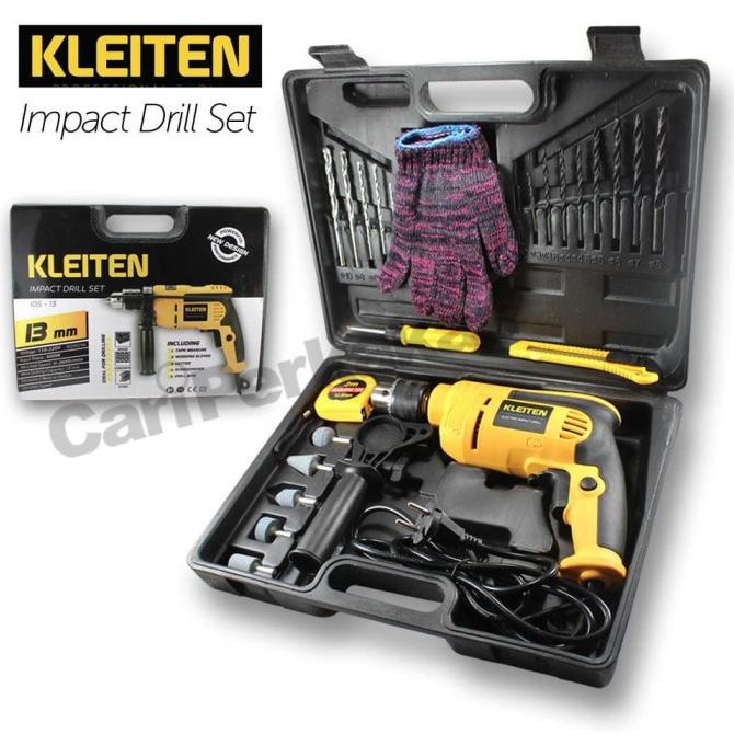 KLEITEN MESIN BOR SET IMPACT DRILL 13 MM - BOR TEMBOK BETON SET KOPER
