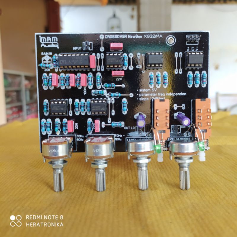 Kit Crossover Aktif 2 Way State Variable Frekuensi Nilai Clarty Lebih Tinggi