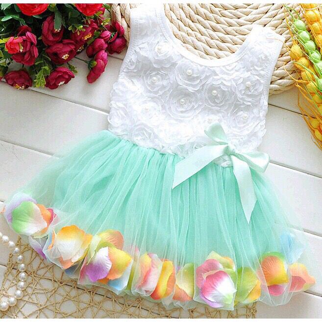 BARU LID7016 - Dress Tutu Anak Kids Girls Sleeveless Princess Party Lace Bow-Your Affordable Quality!