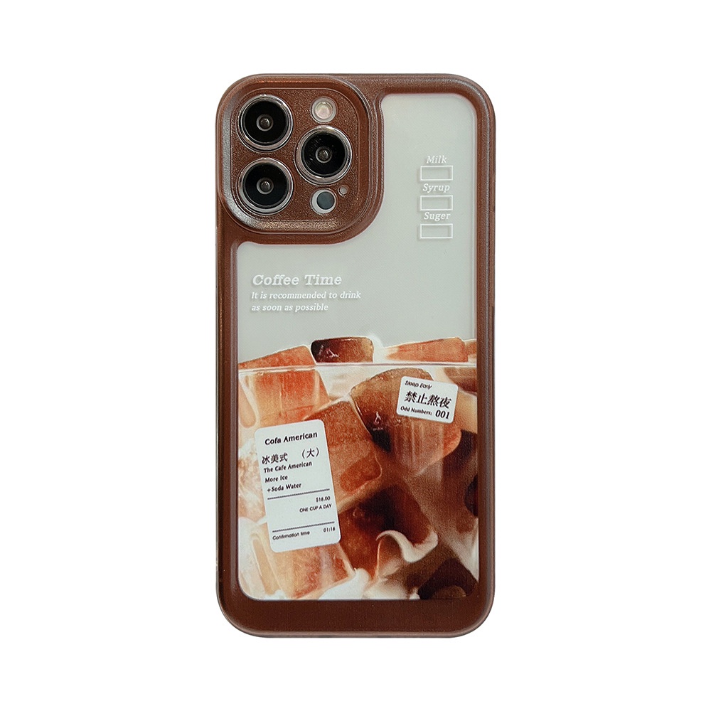 Ins Soft Case Hp Gambar Kopi Model Amerika Untuk iPhone 14 / 14pro / 14Plus / 13 / 13pro / 13pro / 11 / 7Plus / 8Plus / Xr / XS / 12pro Max