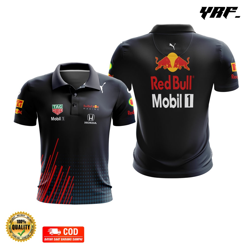 Jual Kaos Baju Jersey F1 Redbull Racing Team Formula One Kerah Polo ...