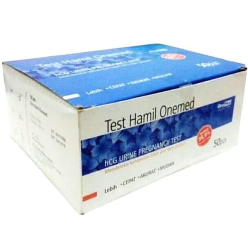 1 BOX TES KEHAMILAN ONEMED / 1 box isi 50 Strip Tespek Hamil One Med