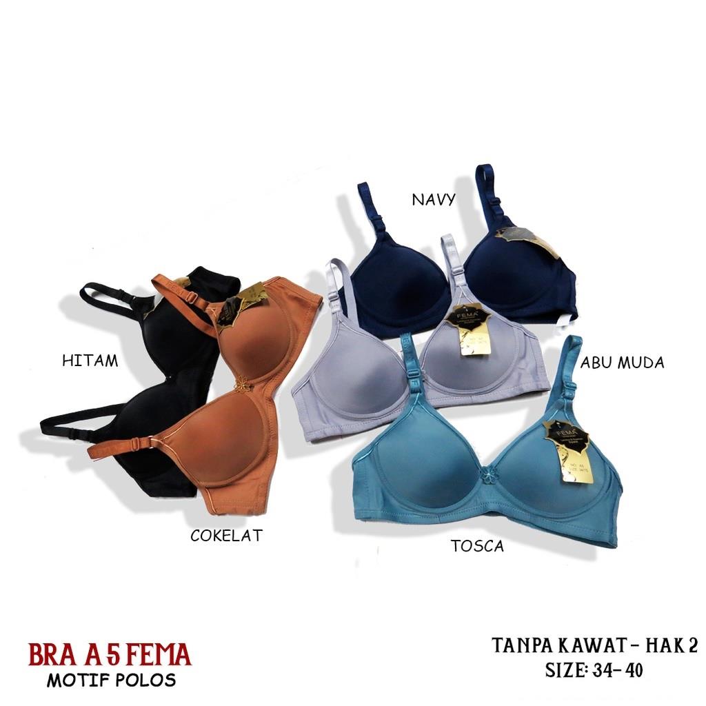 LS 885 - Bh Bra FMA5 List Polos Fashion Dalaman Wanita Bra Tanpa Kawat Busa Hak 2 Nyaman Dipakai