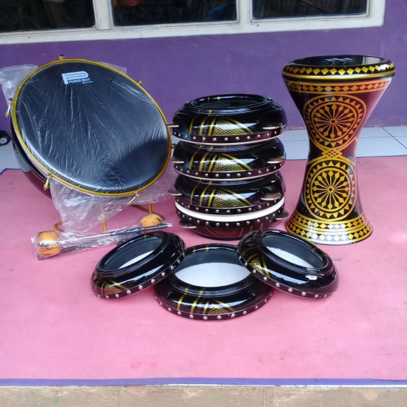 satu paket rebana motif# satu paket rebana nama# kualitas jepara