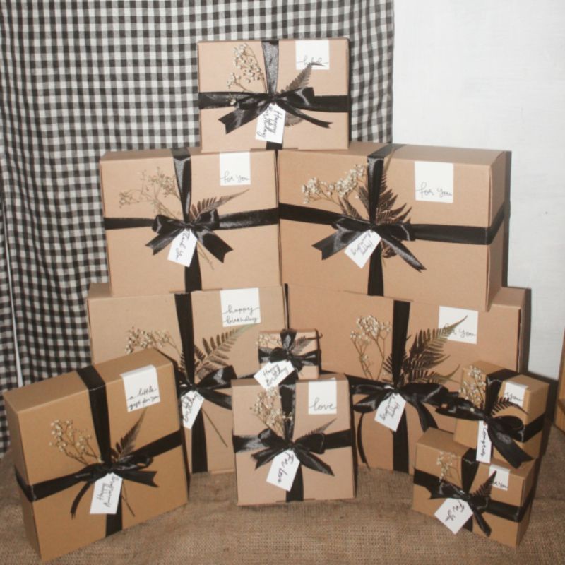 

GIFT BOX HAMPERS RUSTIC / KOTAK KADO / DUS BOX / KOTAK HADIAH