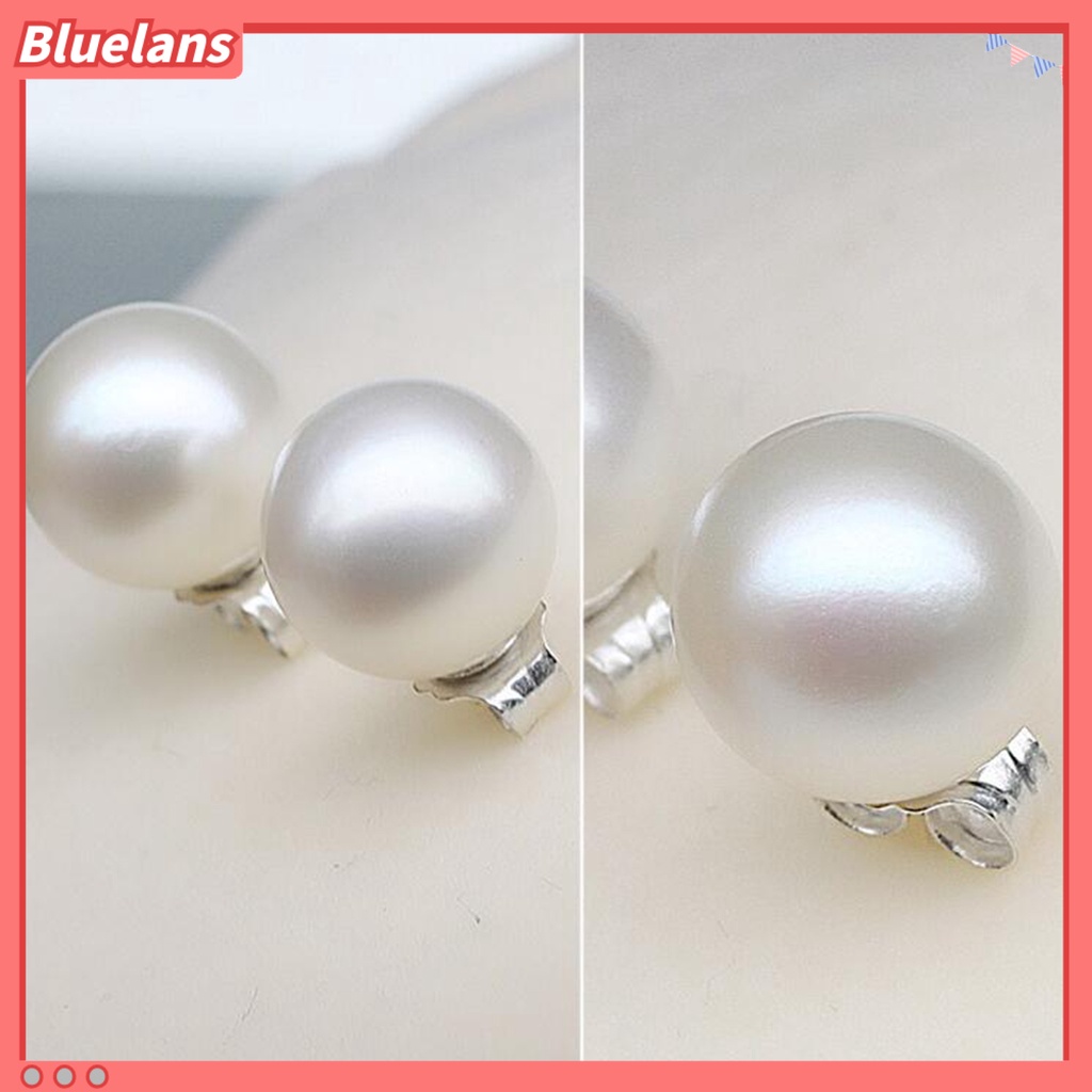 Bluelans Ear Ring White Beautiful Women Fashion Faux Pearl Ear Stud