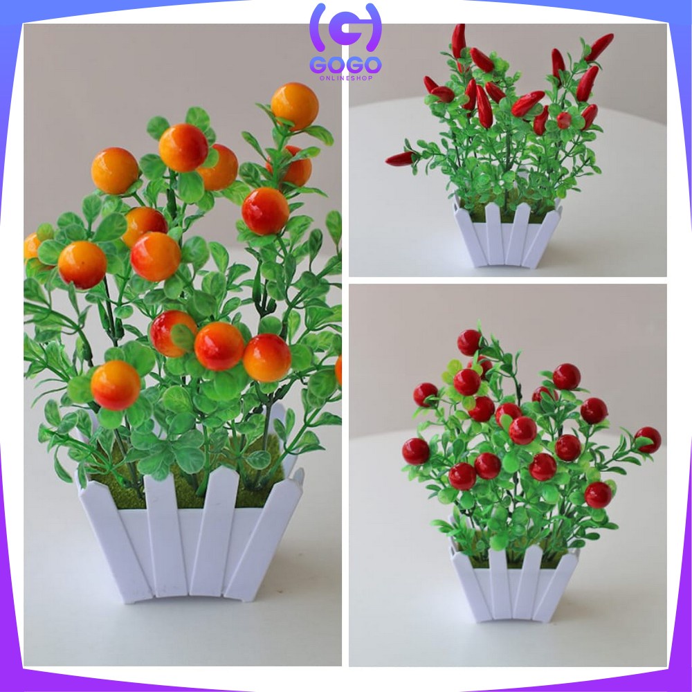 GOGO-C299 Pot TanamanSK-C299 Pot Tanaman Buah Bunga Dekorasi Rumah Artificial Plant Tanaman Hias Plastik / Ornamen Pot Buah Buah Bunga Dekorasi Rumah Artificial Plant Tanaman Hias Plastik / Ornamen Pot Buah