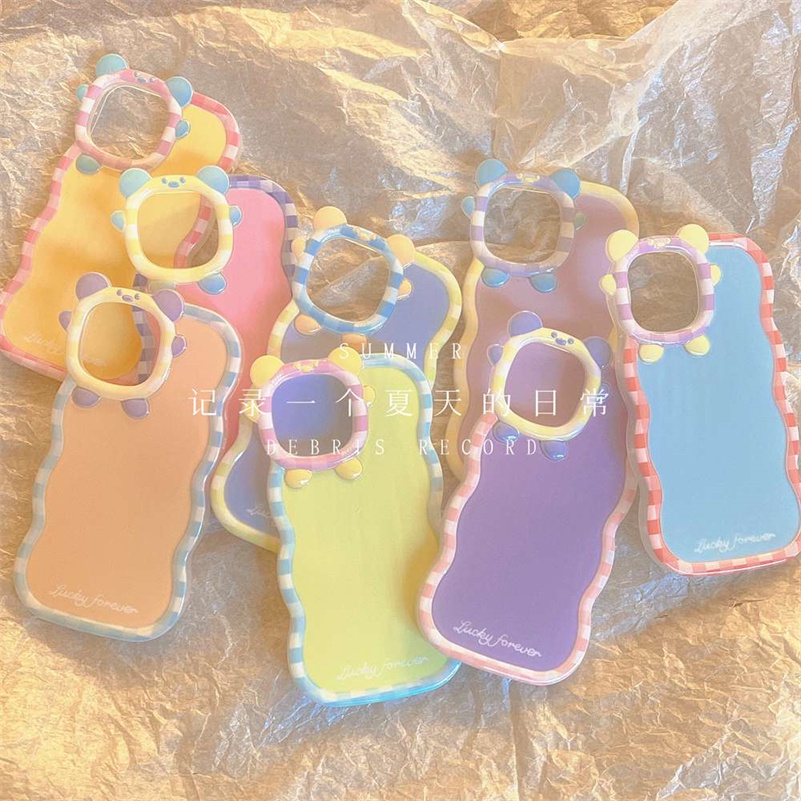 Soft Case Pelindung Lensa Warna Permen Tahan Banting Untuk iPhone 14 13 12 11 Pro Max X Xr Xs Max 7 8 6 6s Plus