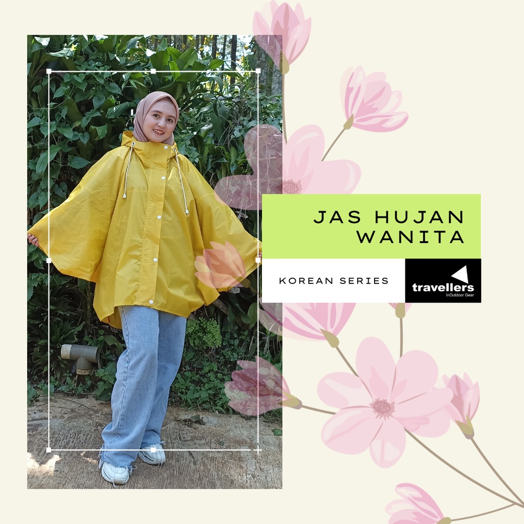 Jas Hujan Wanita / Jas Hujan Hijab Muslimah Travellers Korean All Series