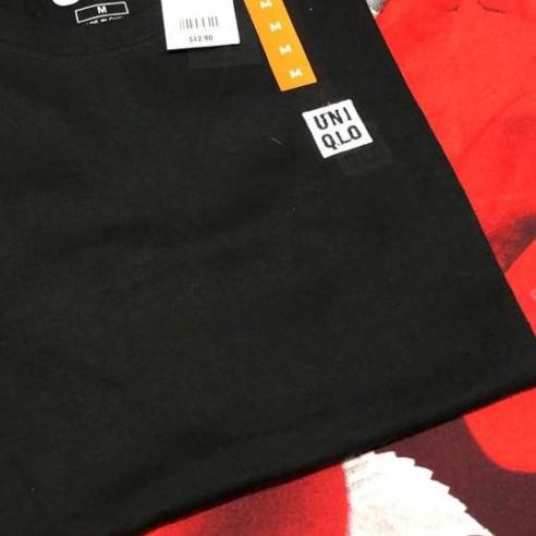 UNIQLO KAOS POLOS LOGO BORDIR ORI KAOS UNIQLO ORIGINAL BAHAN TEBAL - surprise, L