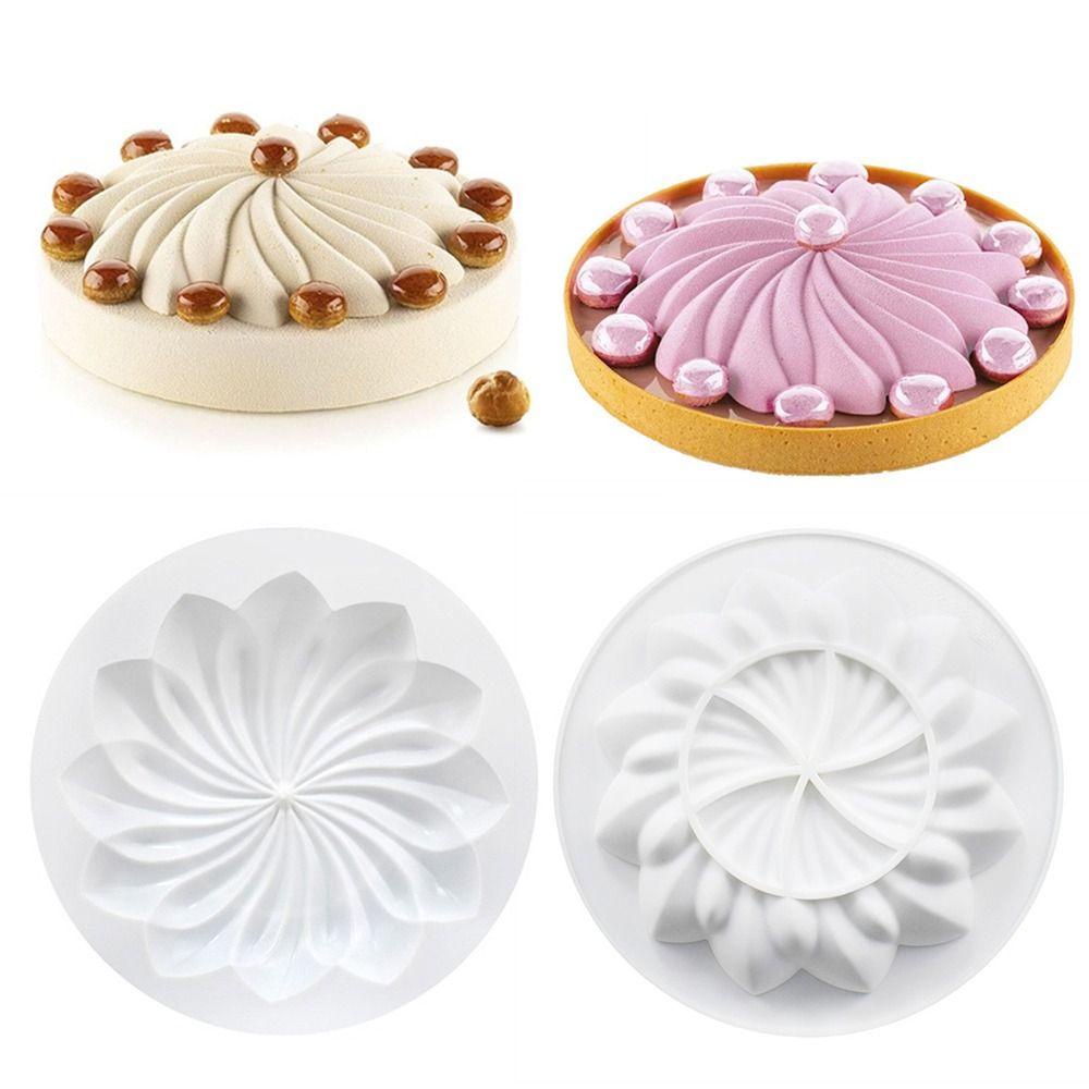 Preva 3D Bunga Bulat Pagoda Baking Alat Dekorasi Kue Jelly Dome Mousse Molds