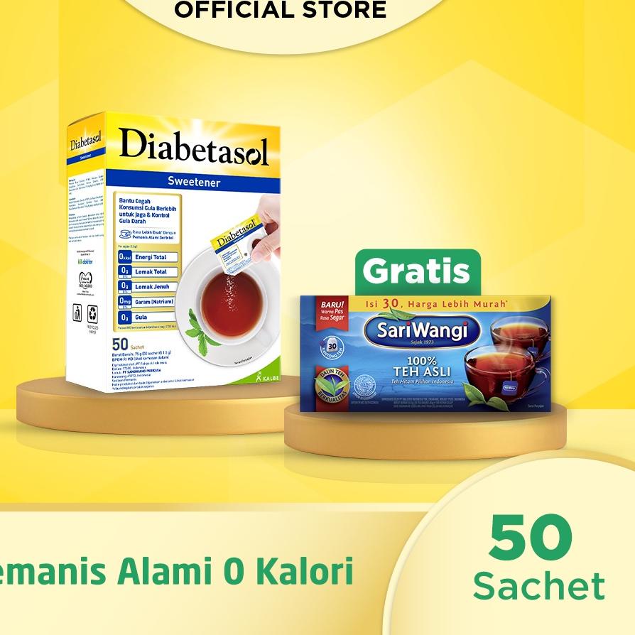 

✨10.10✨ BUY 1 Diabetasol Sweetener No Calories 50x1.5g free Sariwangi Tea Bag 30pcs gas !!