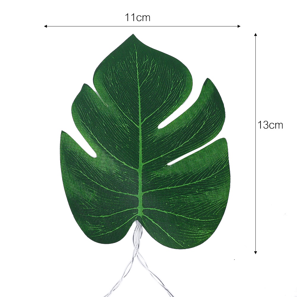 Lampu String Led 1.5 / 3m Bentuk Daun Kura-Kura Bahan PVC Untuk Dekorasi Natal