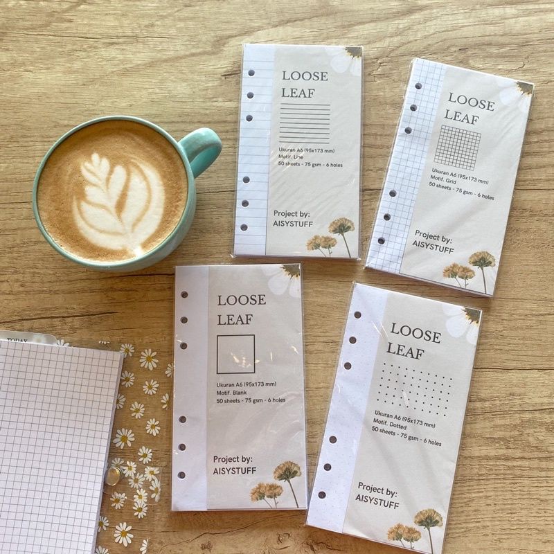 

Loose Leaf Isi Binder A6 6 lubang/ring 75 gsm & A5 20 lubang isi binder sinking fund atau untuk study