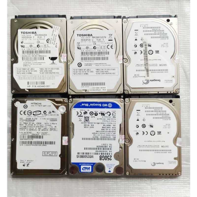 Hardisk Sata 2,5inch 250GB HDD Laptop